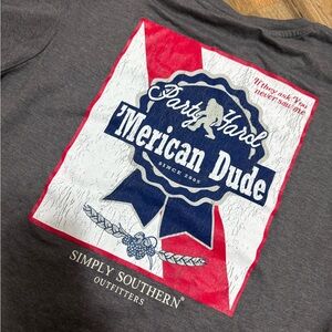 Simply Southern Gray 'Merican Dude Tee